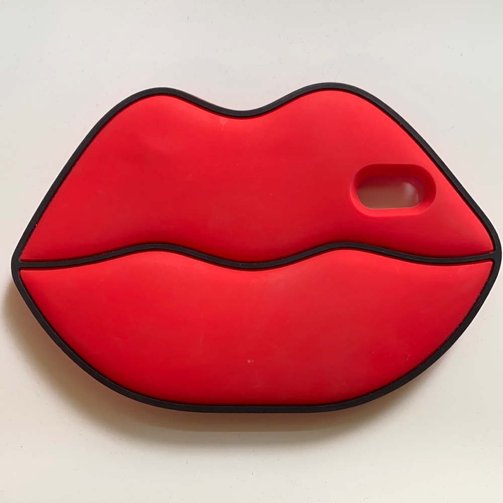 iPhone X silicone lips phone case